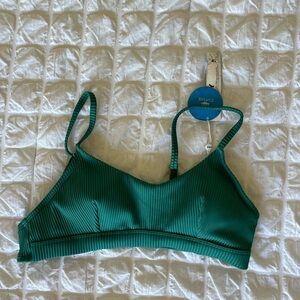 Cupshe ribbed Ribbed Green Bralette swim top